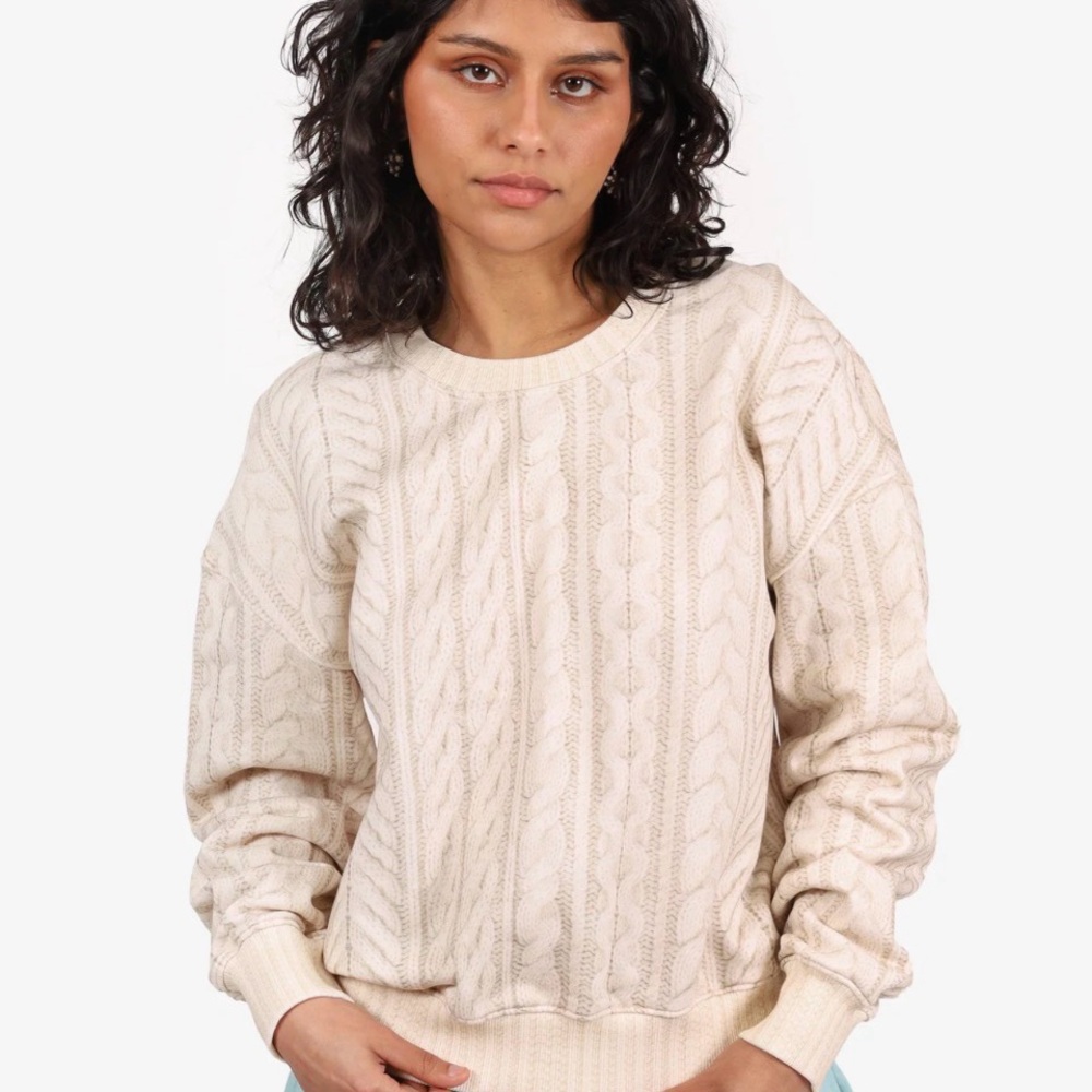 rag & bone Cream Cable Knit Sweater